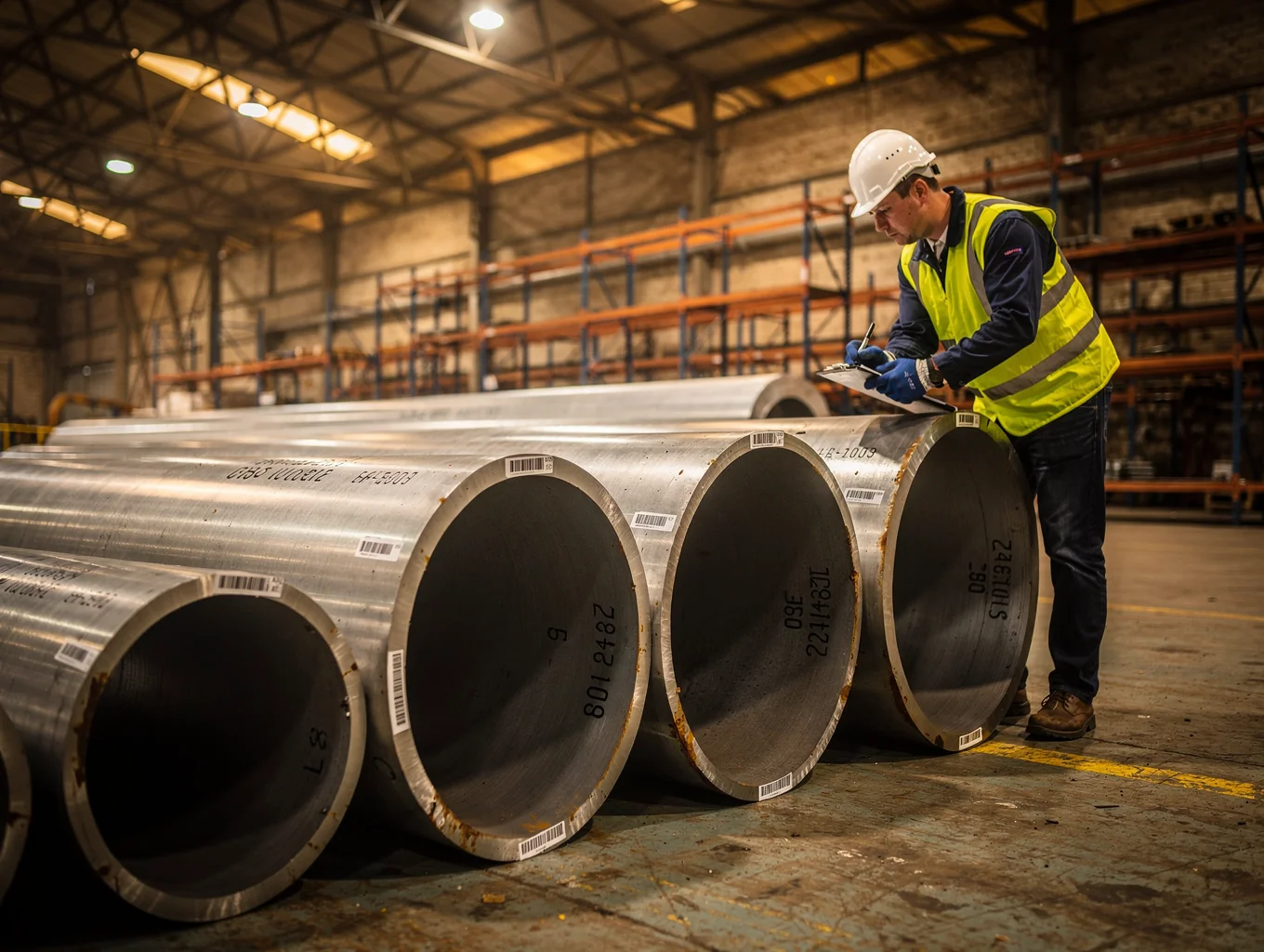 Tubería de acero industrial de diversos diámetros